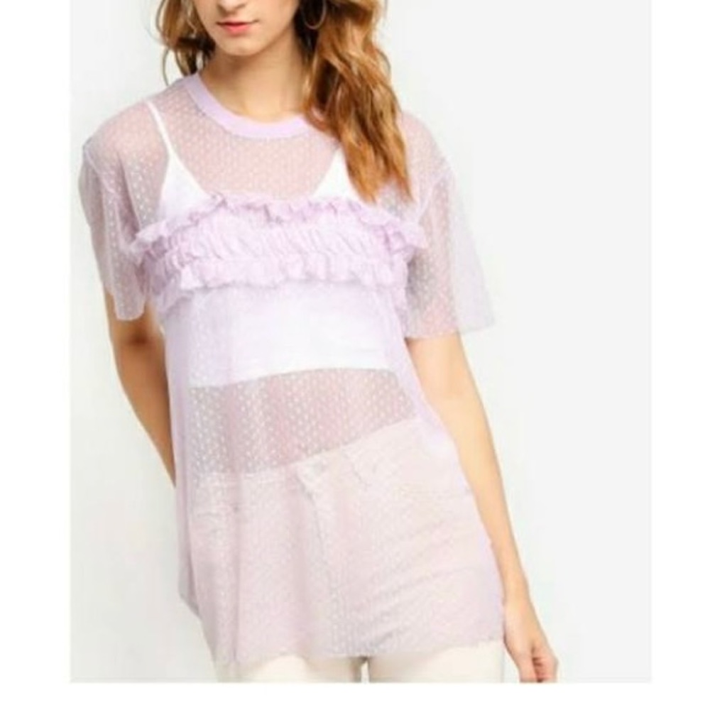 Sheer Ruffle Top - Picture 4 of 4